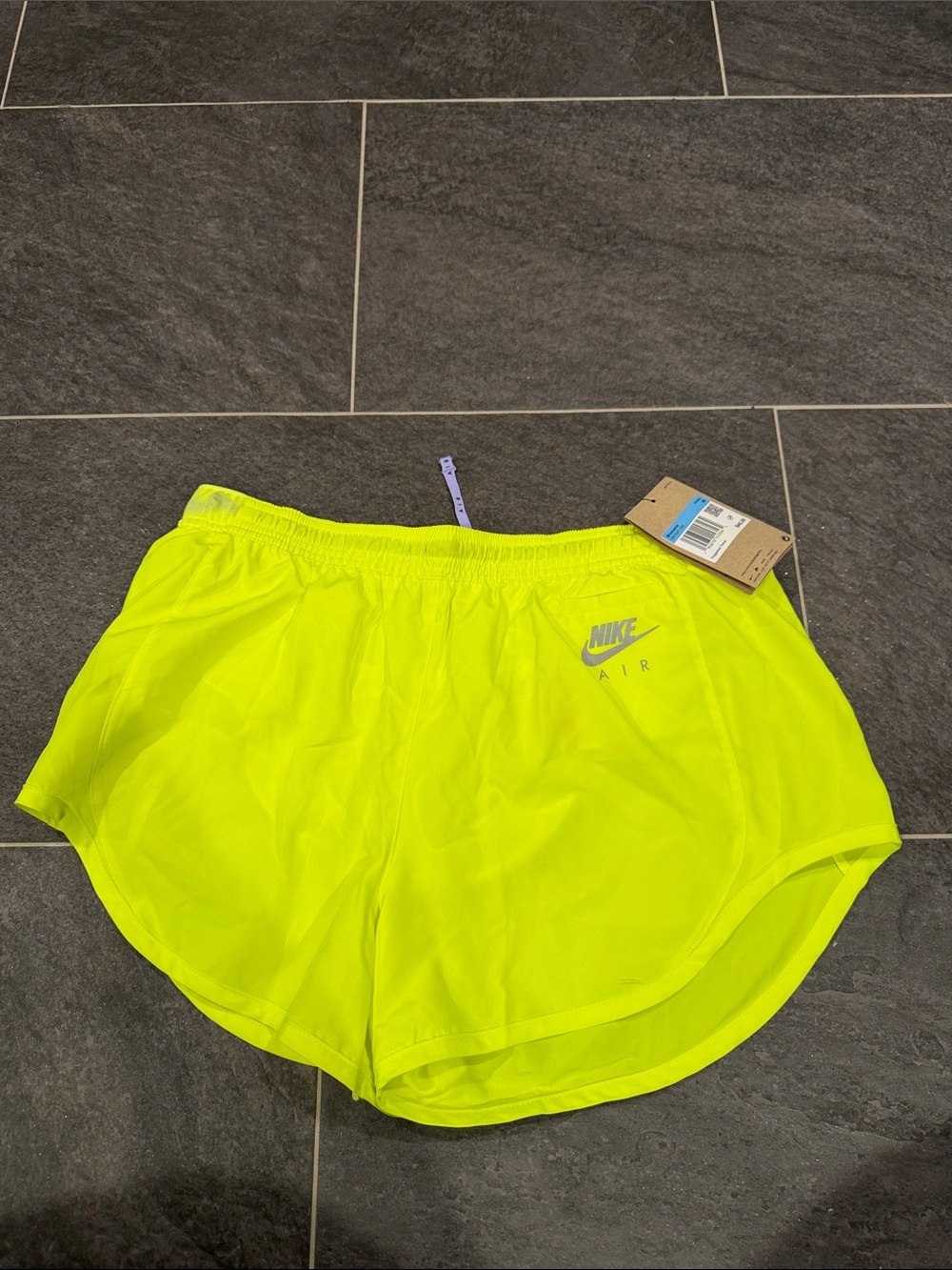 Nike Neon Yellow Women's Athletic Running Shorts
